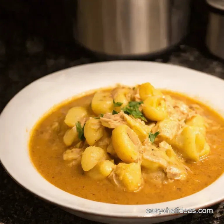Creamy Chicken and Gnocchi Comfort Stew presentation