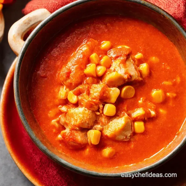 Creamy Chicken and Sweetcorn Chowder a Taste of Southern Charm presentation