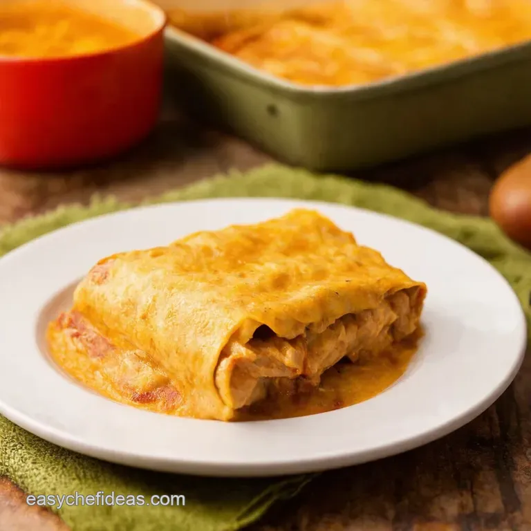 Creamy Chicken Enchiladas presentation