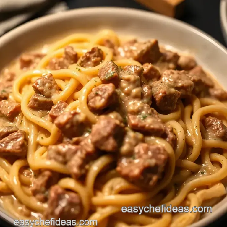 Creamy Classic Beef Stroganoff: a Weeknight Wonder presentation
