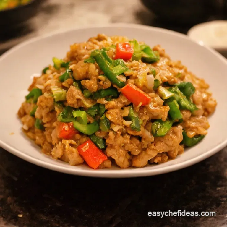 Creamy Coconut Pork Stirfry a Southeast Asian Delight presentation