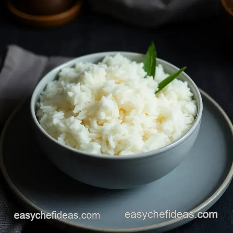 Creamy Coconut Rice with Mango Salsa presentation