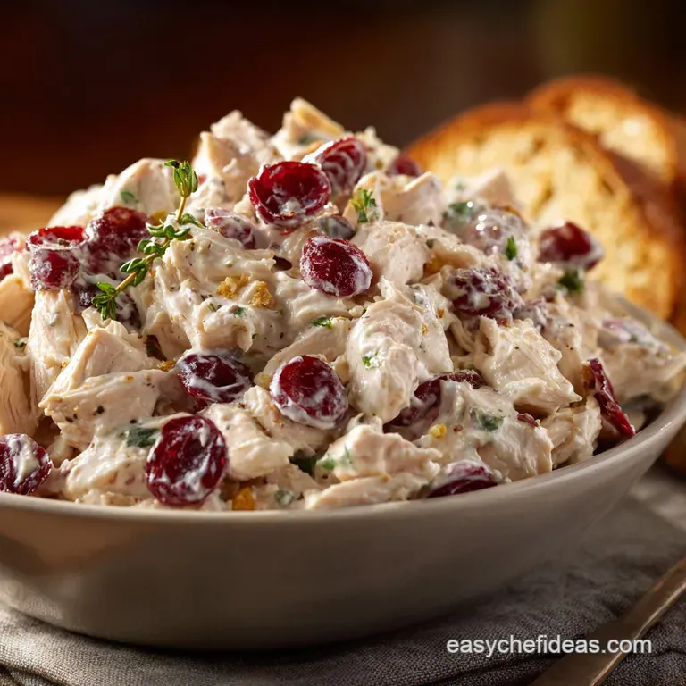 The Quintessential Creamy Cranberry and Pecan Chicken Salad