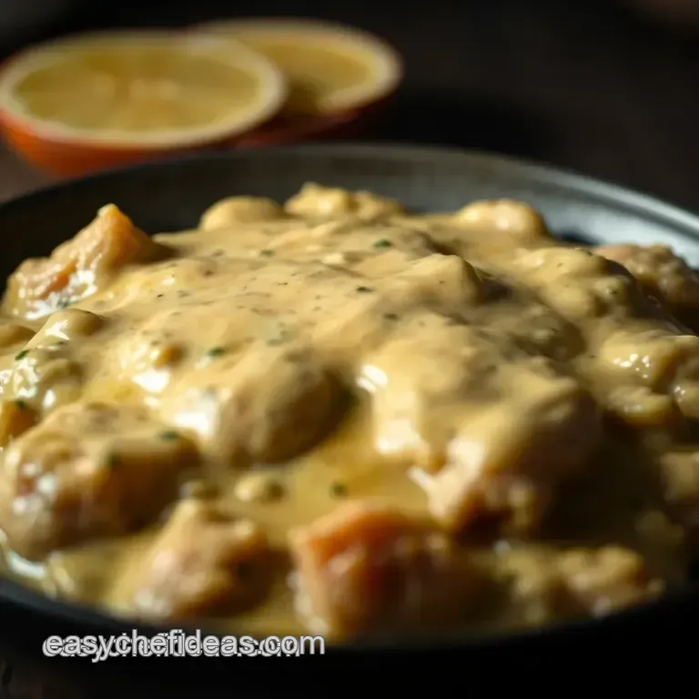 Creamy Dijon Mustard Sauce for Chicken presentation
