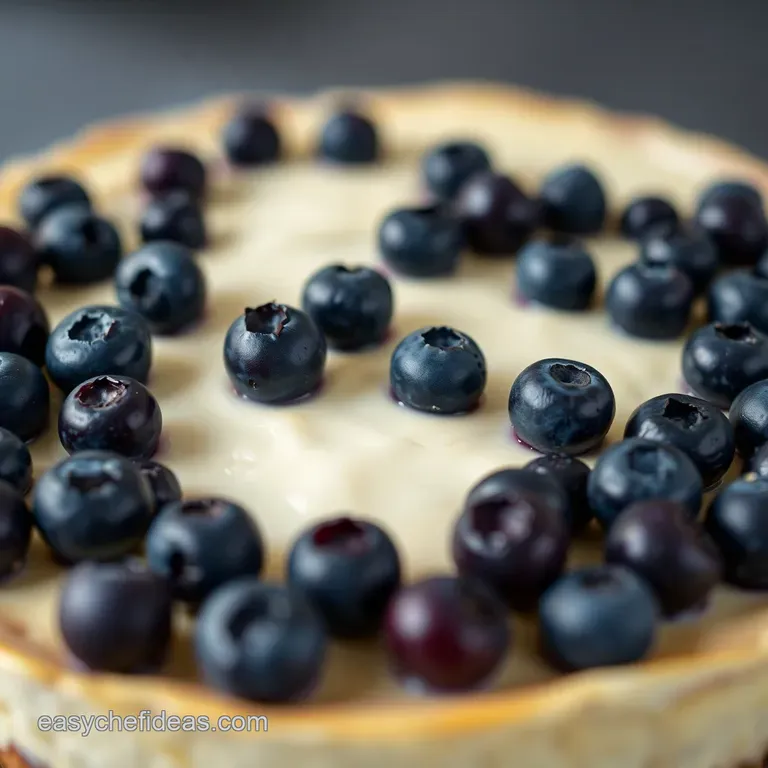 Creamy Dreamy Blueberry Swirl Cheesecake