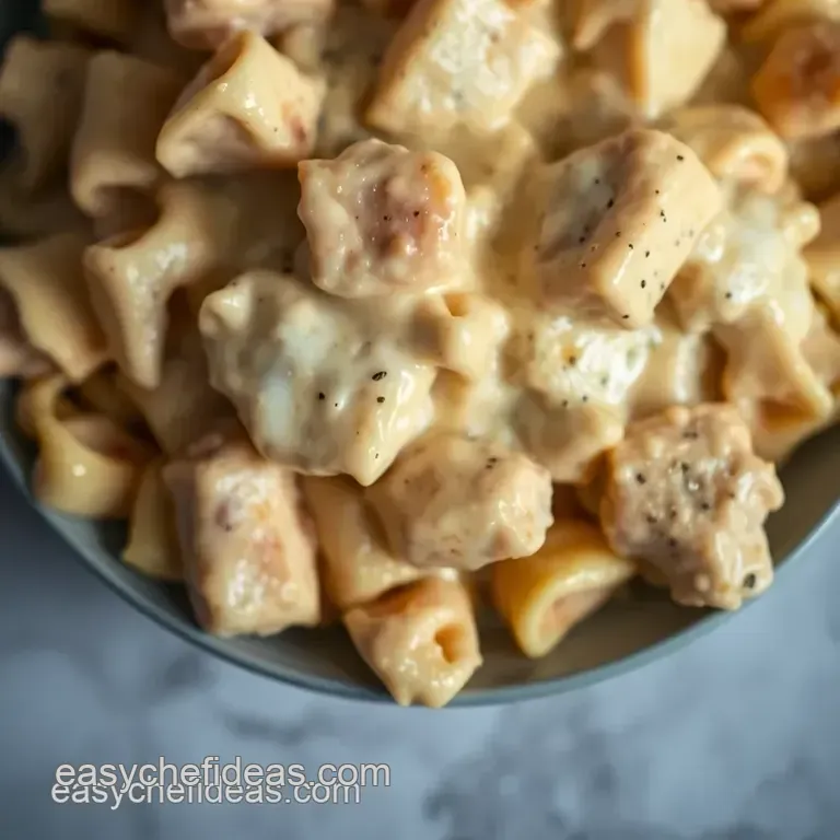 Creamy Dreamy Chicken Stroganoff presentation