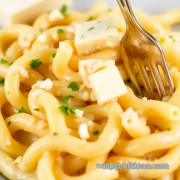 Creamy Four Cheese Pasta Delight presentation