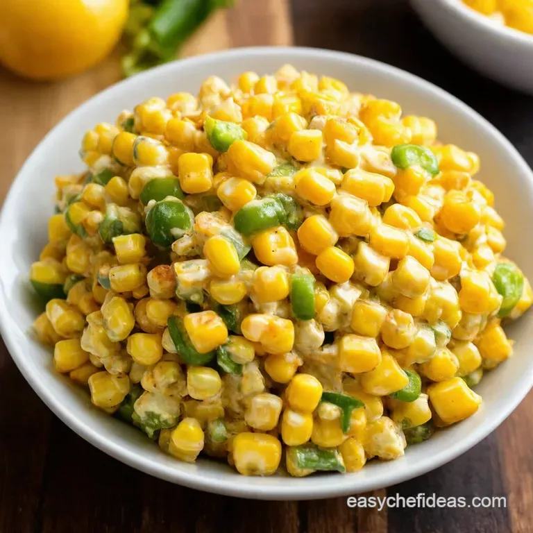Creamy Jalape&ntilde;o Corn Salad presentation