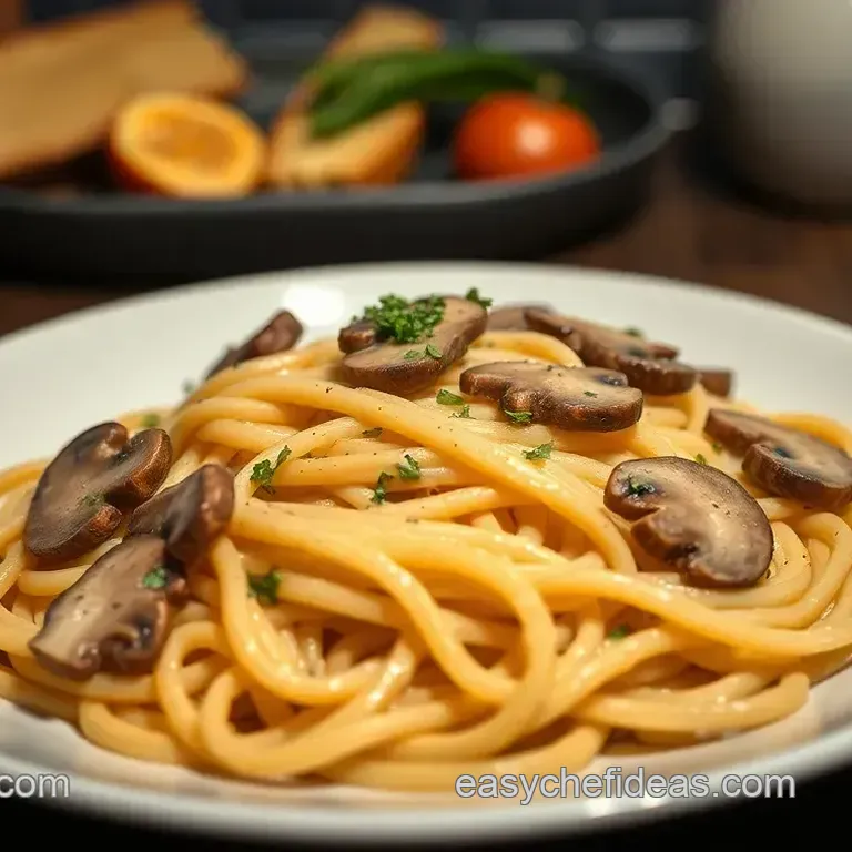 Creamy Mushroom Fettuccine: A Comforting Plate of Earthy Goodness