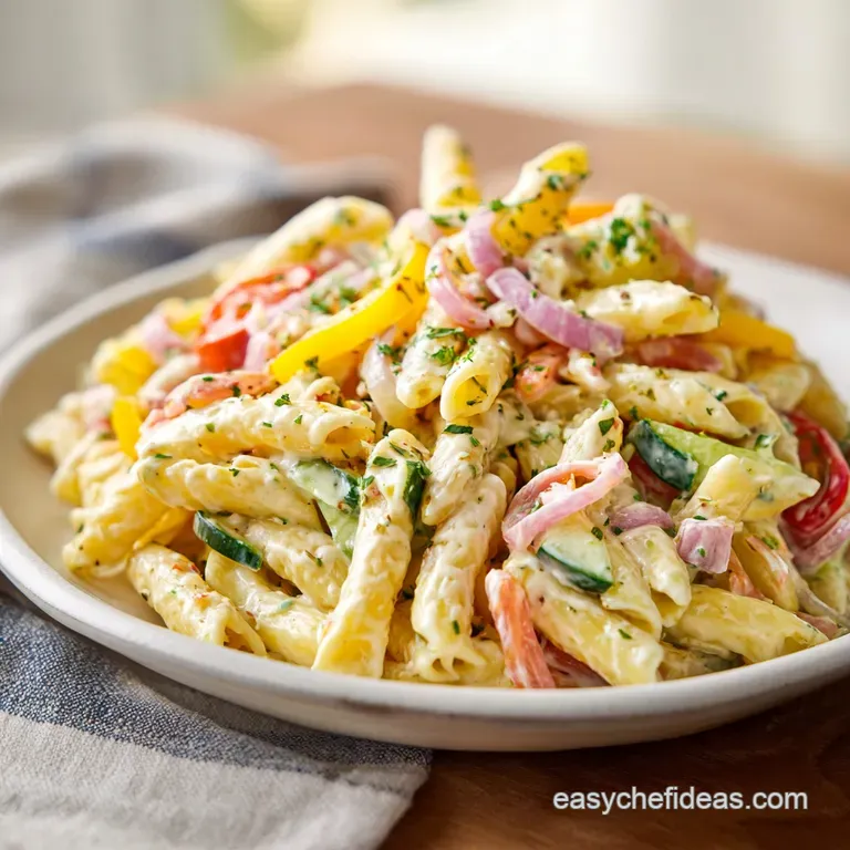 Must Make Potluck Dish with Creamy Pasta Salad