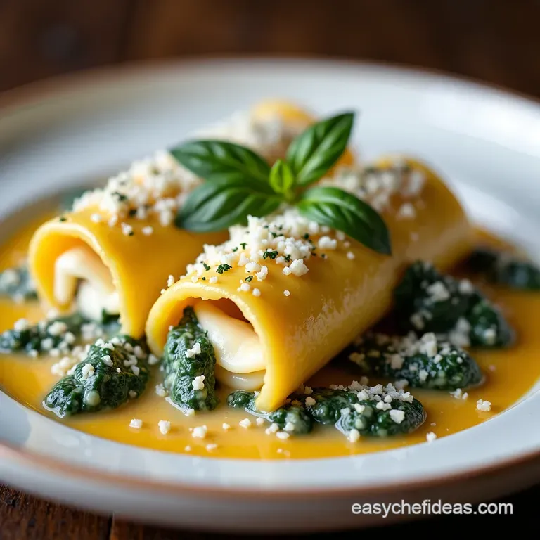 Creamy Ricotta and Spinach Cannelloni
