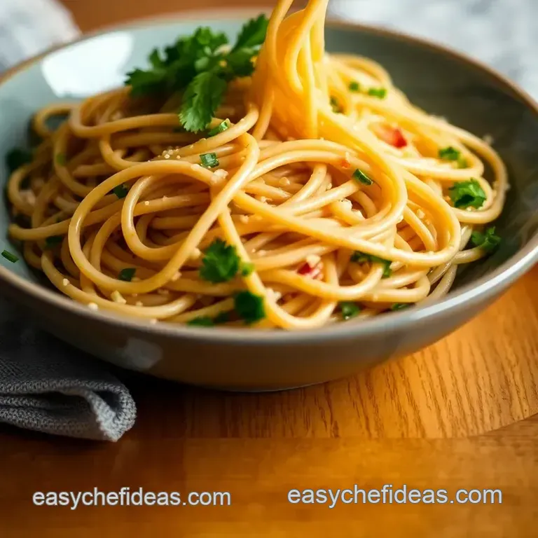 Creamy Sesame Noodles with Veggies & Fresh Herbs presentation