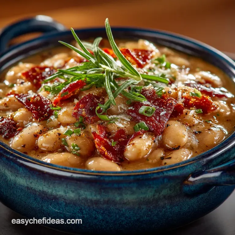 The Creamy Northern Star Slowsimmered Smoky Great Northern Beans presentation