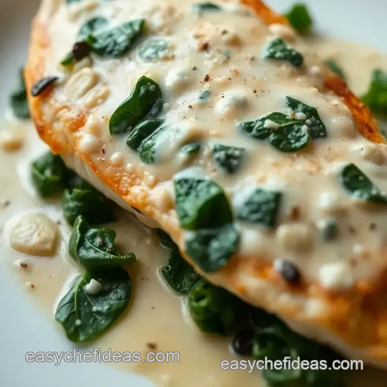 Creamy Spinach-Stuffed Chicken Breast presentation