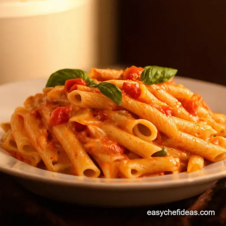 Creamy Tomato Basil Pasta presentation