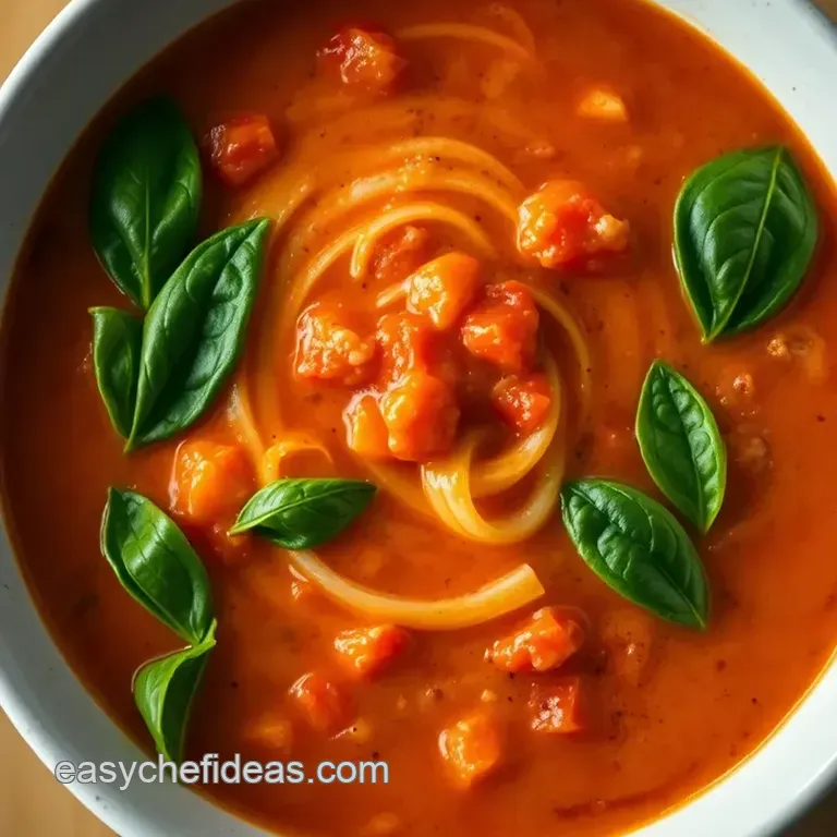Creamy Tomato Basil Soup: a Cozy Classic presentation