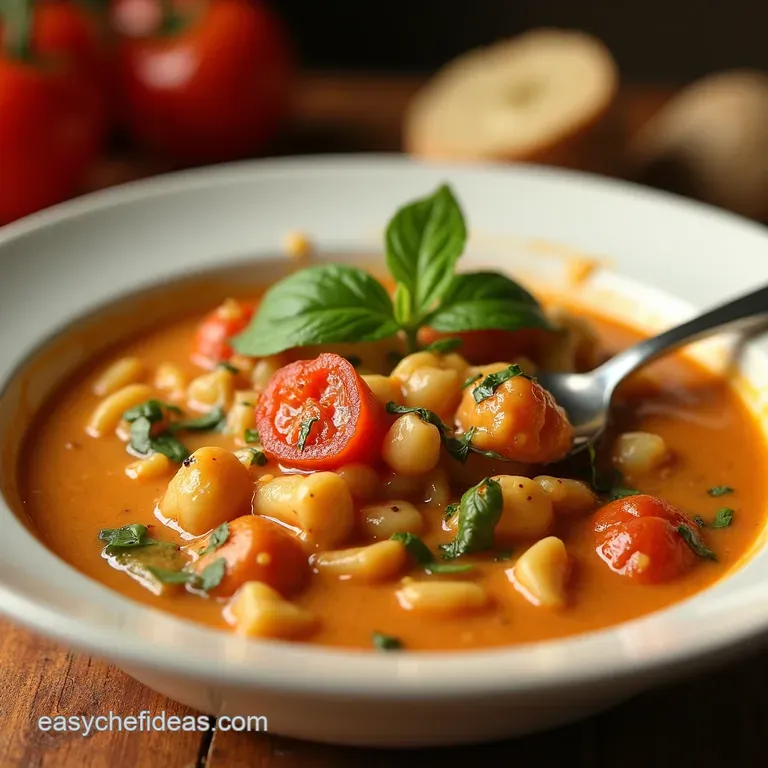 Creamy Tuscan Sausage and Kale Soup presentation