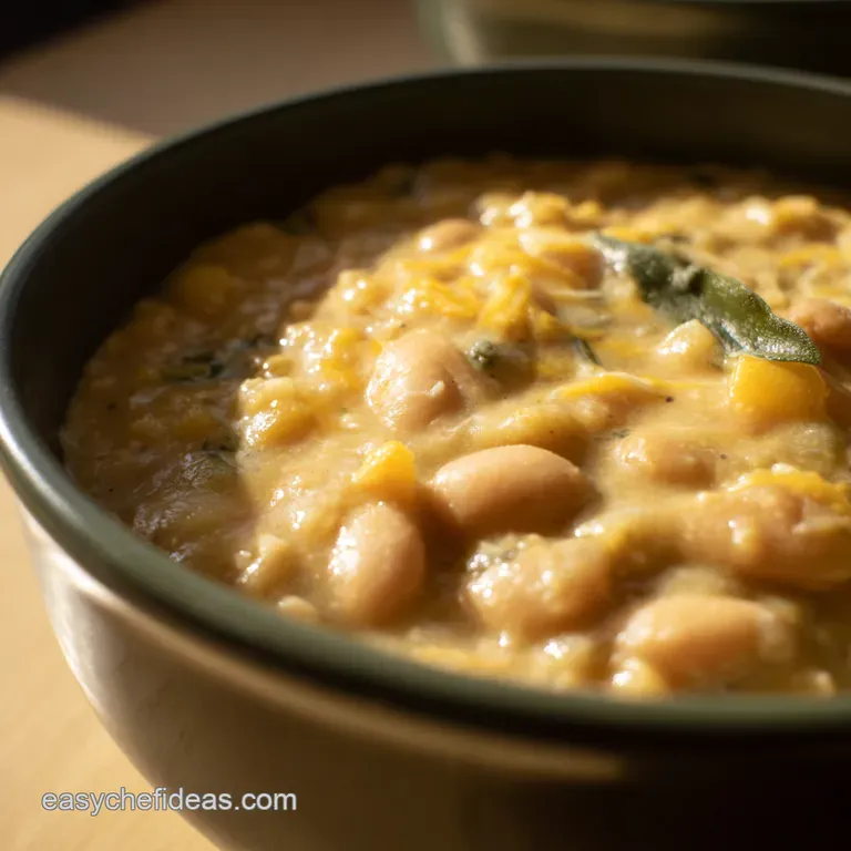 Creamy White Bean Chicken Chili presentation