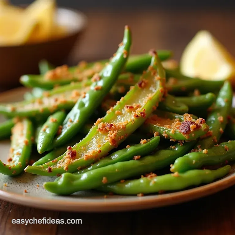 Snap Happy Crispy Lemongarlic Air Fryer Sugar Snap Peas presentation