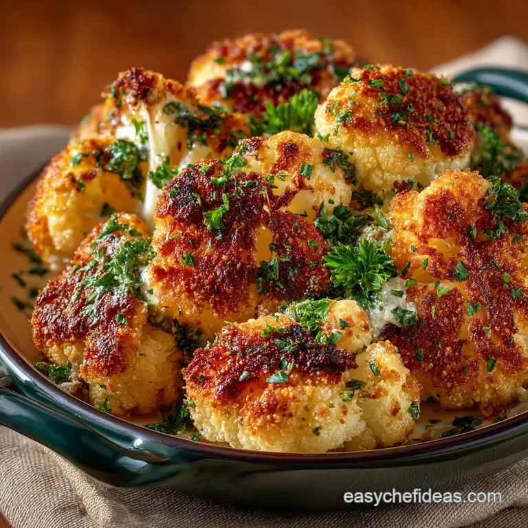 The Nofuss Finger Food Ultimate Crispy Baked Cauliflower with Lemonherb Dust presentation