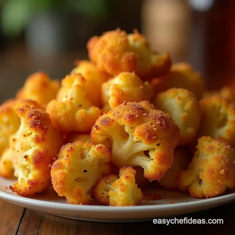 Golden Crunch Seriously Crispy Baked Cauliflower with Smoked Paprika Lemon presentation