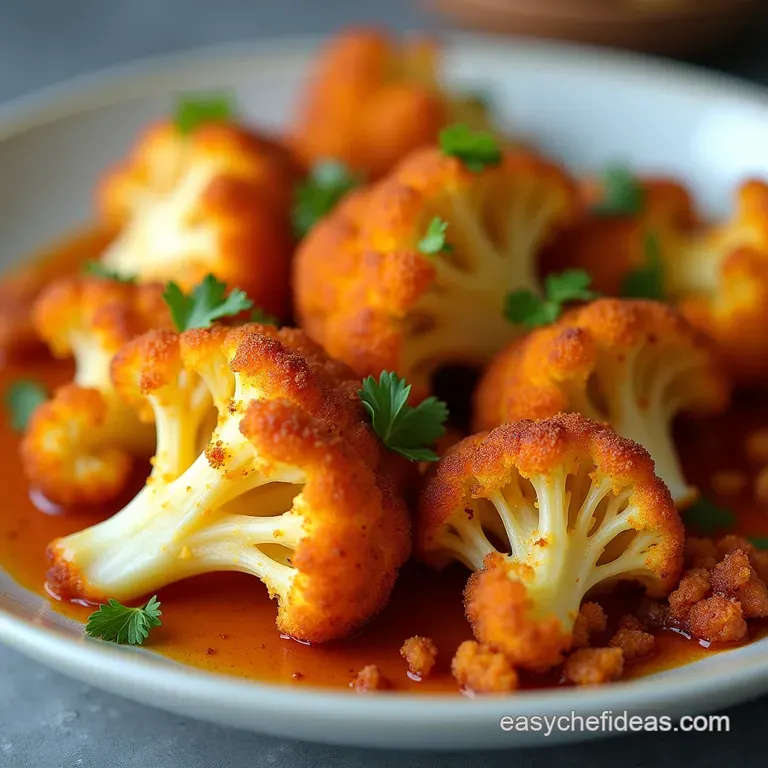 Golden Crunch Seriously Crispy Baked Cauliflower with Smoked Paprika Lemon
