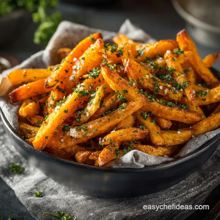 Baked Sweet Potato Irish Fries the Proper Golden Chippers Recipe presentation