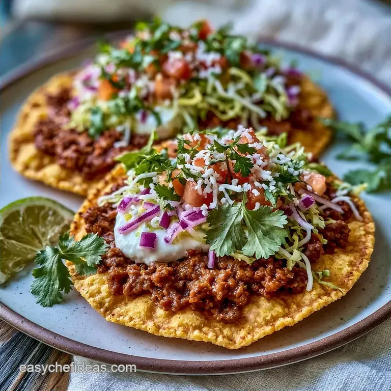 Crunchy Beef Tostadas in 25 Minutes