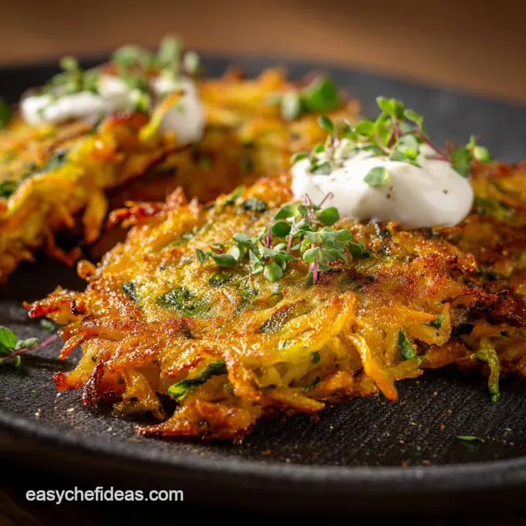 The Golden Root Crispy Carrot and Courgette Veggie Latkes