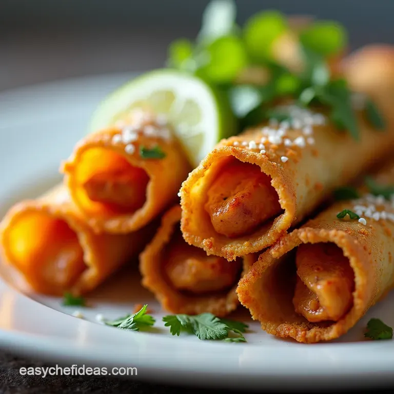 Crunch Time The Ultimate Crispy Chicken Taquitos