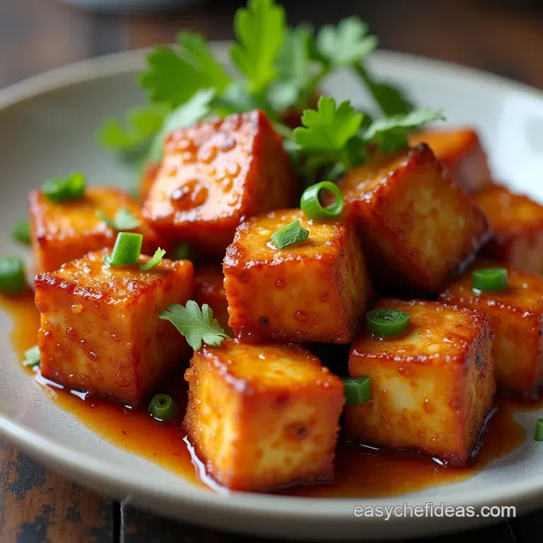 The Proper IndoChinese Chilli Paneer Crispy Cubes in a Sticky Spicy Glaze