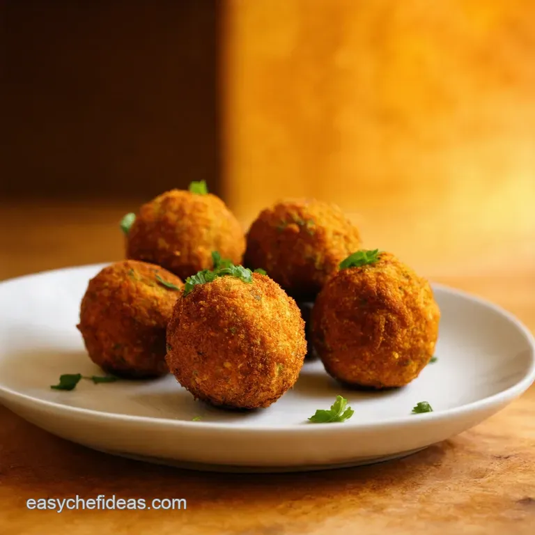Crispy Dreamy Homemade Falafel Balls presentation