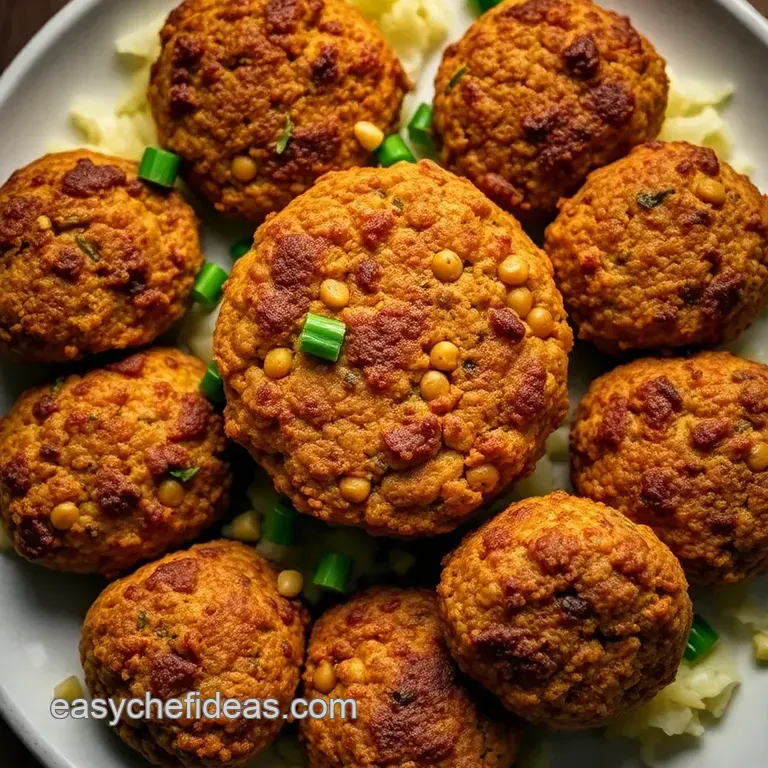 Crispy & Fluffy Homemade Falafel presentation