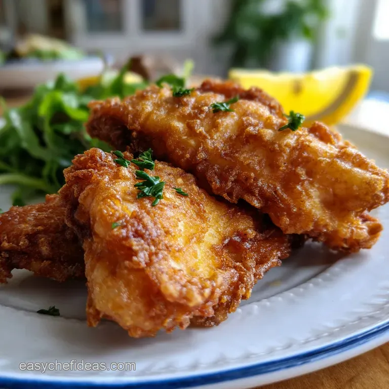Fried Fish: Seaside Style Haddock with Golden Crunch presentation