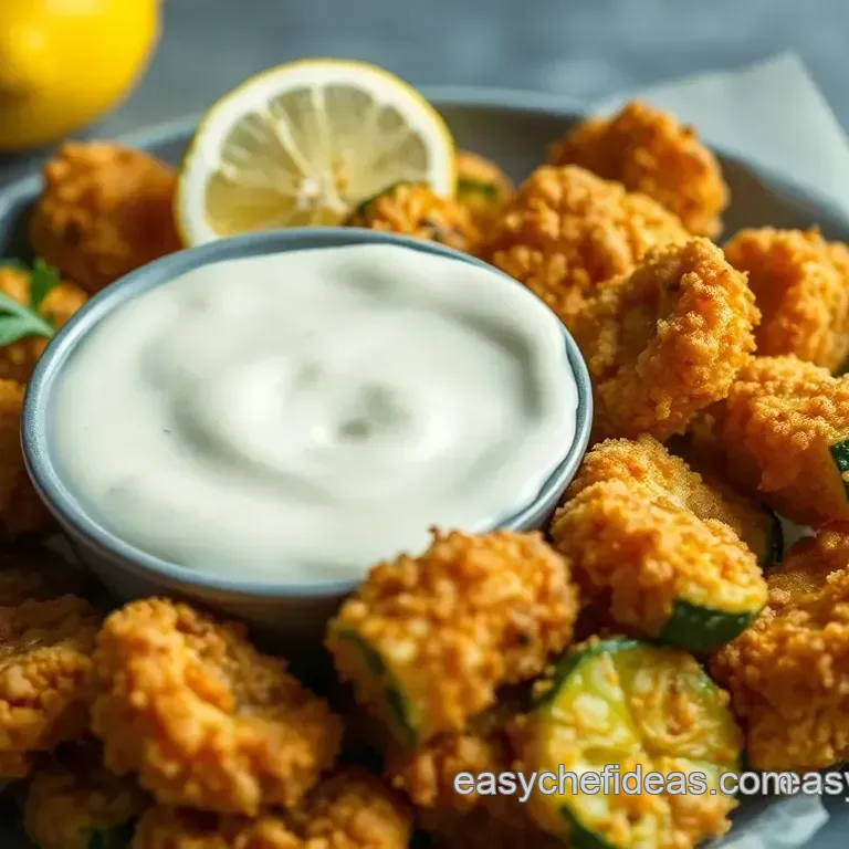 Crispy Fried Zucchini with Zesty Lemon-Garlic Aioli