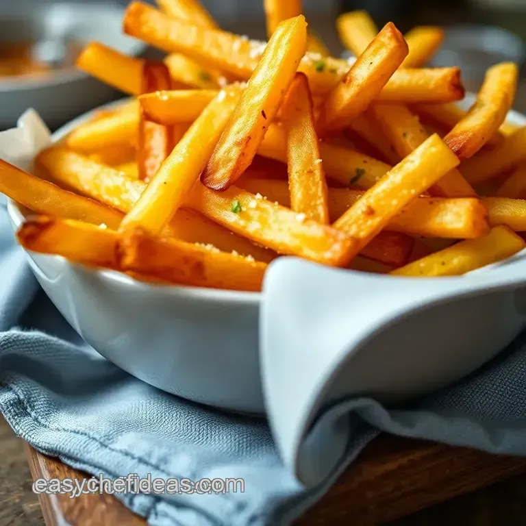 Crispy Golden Homemade Fries presentation