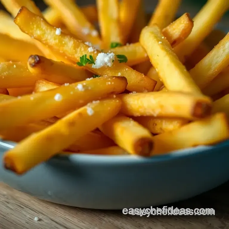 Crispy Homemade Fries &ndash; Classic British-Style Chips presentation