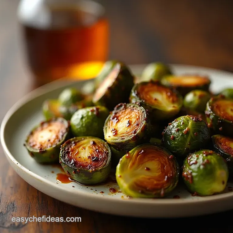 The Sticky Situation Crispy Honey Balsamic Brussels Sprouts presentation