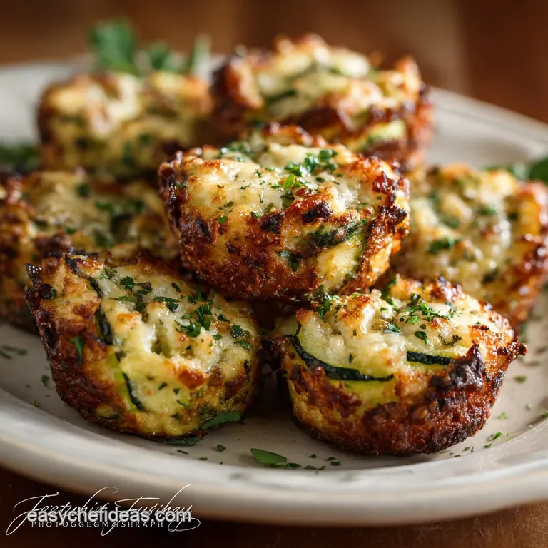 Zucchini Pizza Bites: the Ultimate Crispy Low-Carb Nibbles presentation