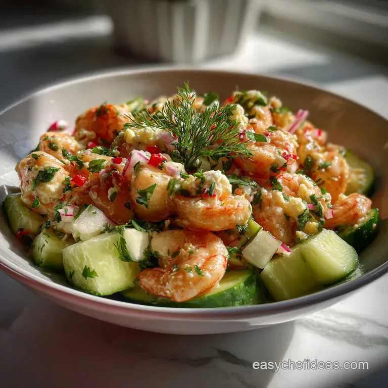 The Ultimate Shrimp Salad on Cucumber Slices Recipe presentation