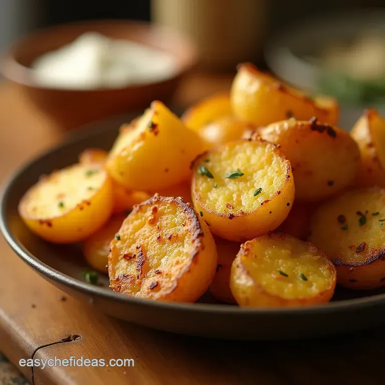 Golden Glory Perfectly Crispy Oven Roasted Yukon Gold Potatoes presentation