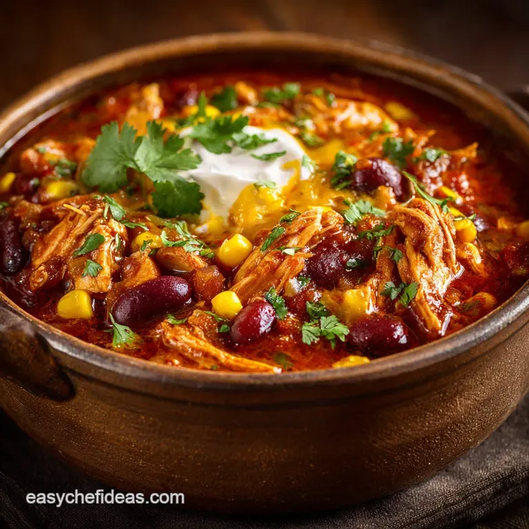 Crock Pot Chicken Taco Chili: the Ultimate Set-It-And-Forget-It Dinner presentation