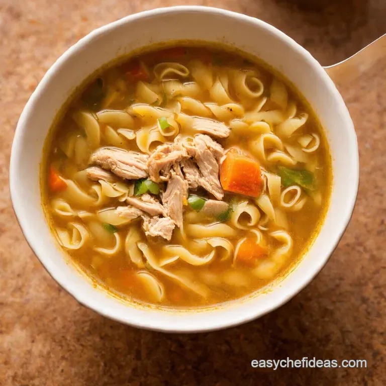 Crockpot Chicken Noodle Soup presentation