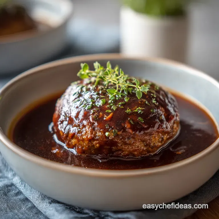 Crockpot Salisbury Steak with Onion Gravy