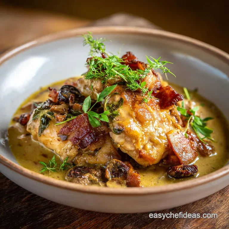 Tender chicken bathed in a luscious, creamy sauce, artfully plated. Bright spinach leaves and sun-dried tomatoes add pops ...