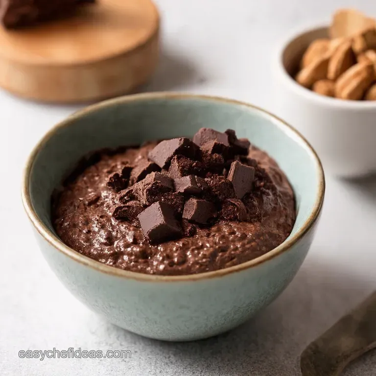 Decadent Dark Chocolate Overnight Oats presentation
