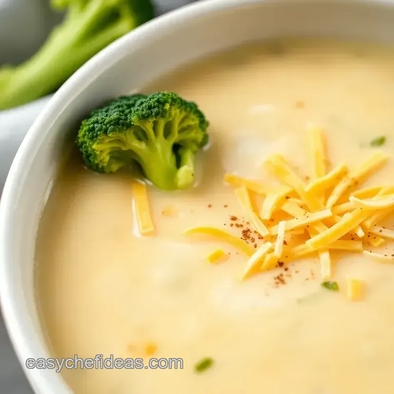 Delicious Broccoli Cheese Soup in 30 Minutes presentation