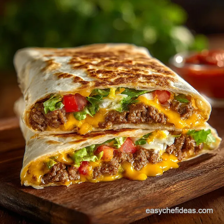 The Diner Deluxe Cheeseburger Crunch Wrap