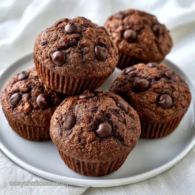 Double Chocolate and Banana Muffins