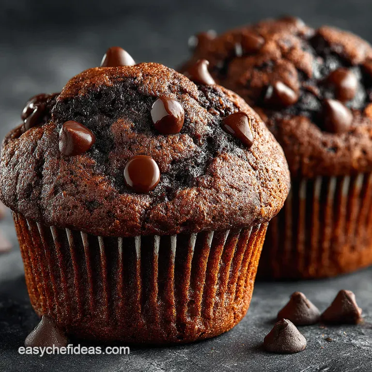 Double Chocolate Chip Muffins of Your Dreams presentation